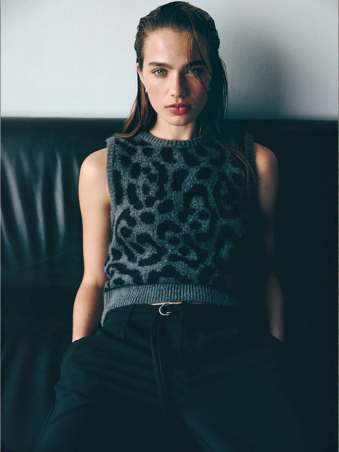 H&M Jacquard-Knit Sweater Vest