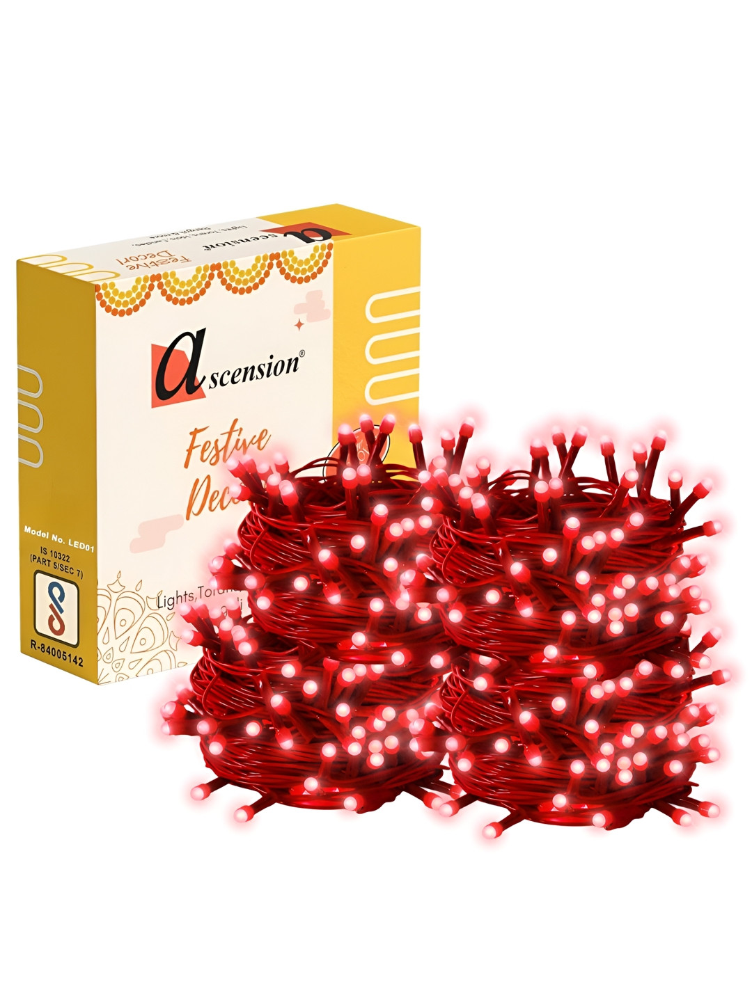 Ascension Red 4Pcs 40 LED Serial Bulb Environment Friendly High Luminous String Lights