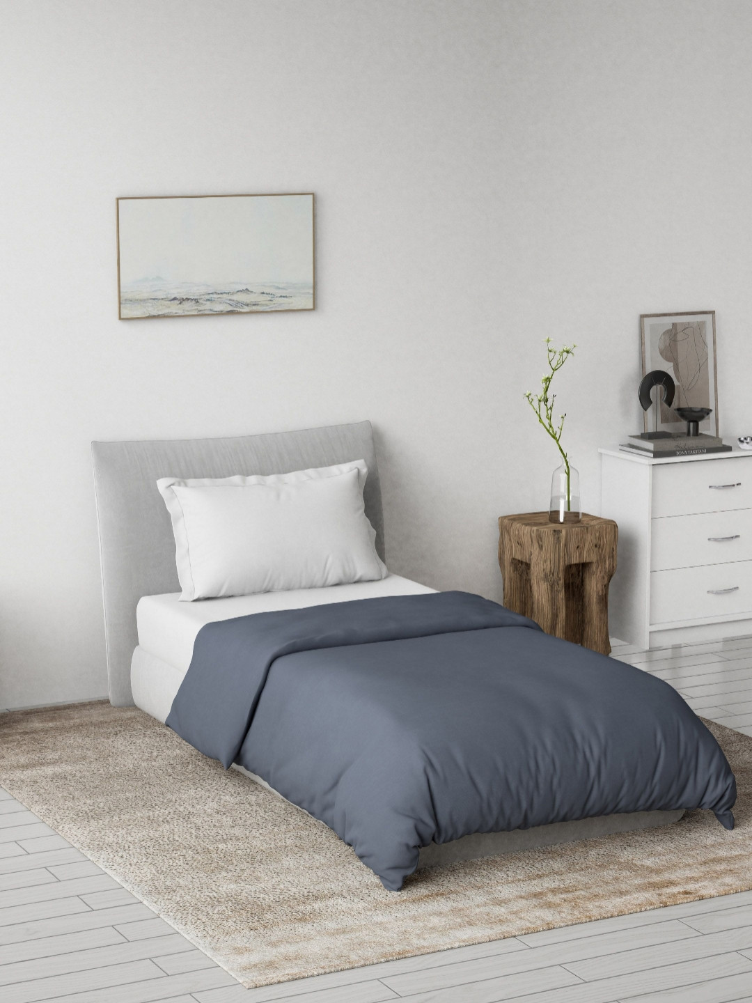 DDecor 100% Cotton Creme Reversible AC Room Quilt