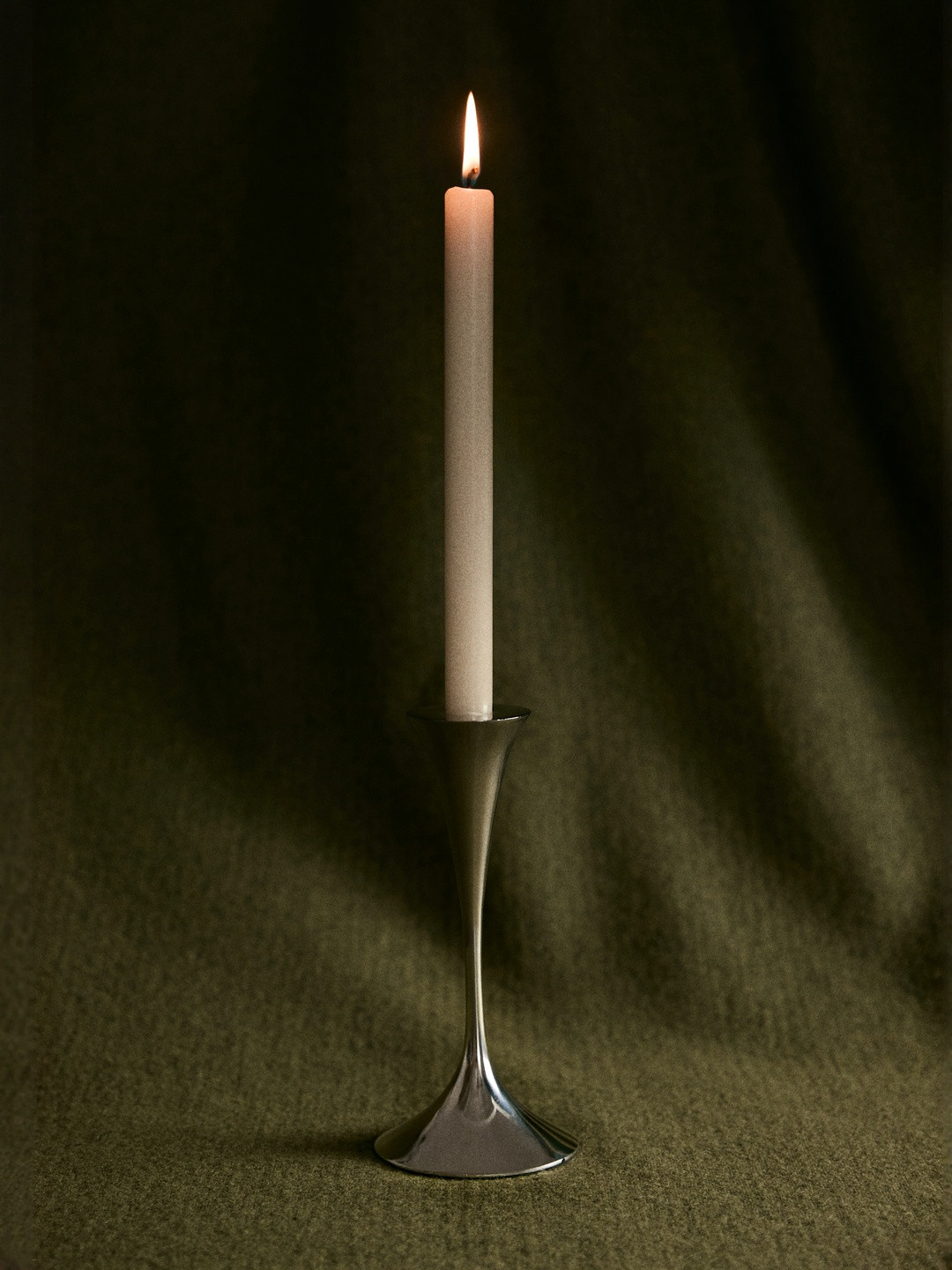 H&M Silver-Toned Small Metal Candle Holder