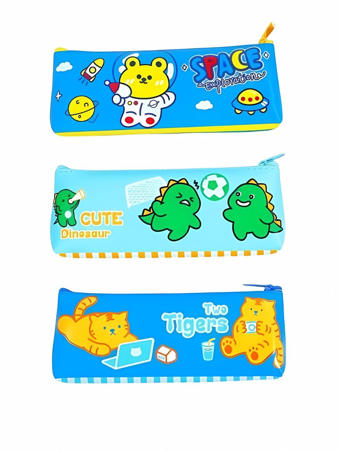 YK Blue Cartoon-Themed Pen Cases Stationery