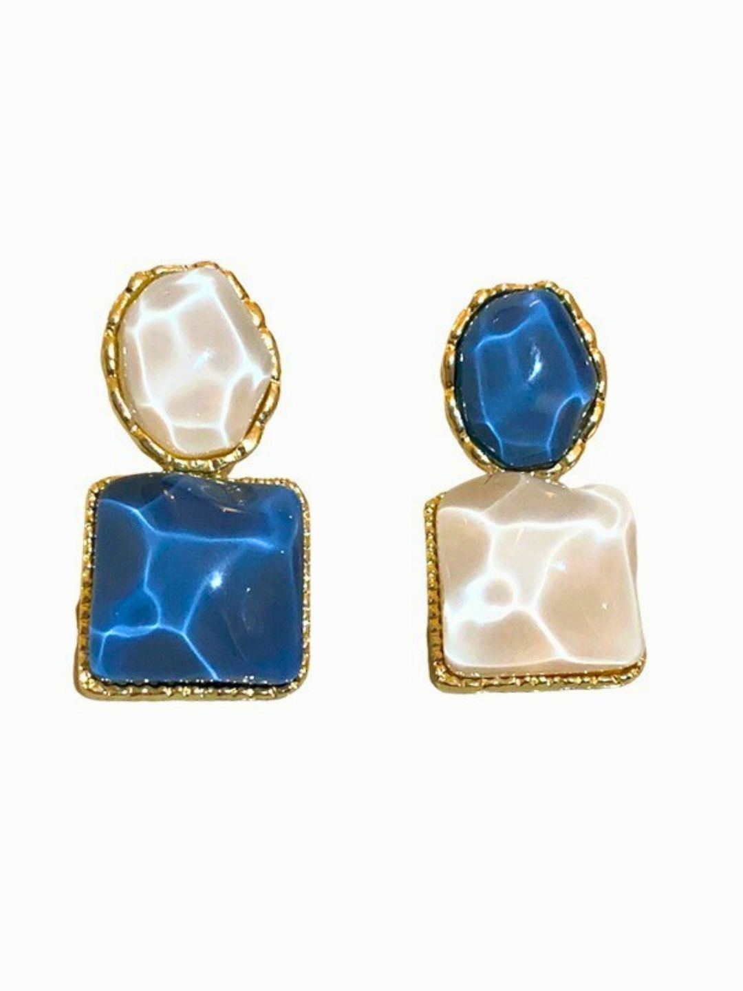 Tipsy closet Gold-Plated Stainless Steel Crystals Drop Earrings