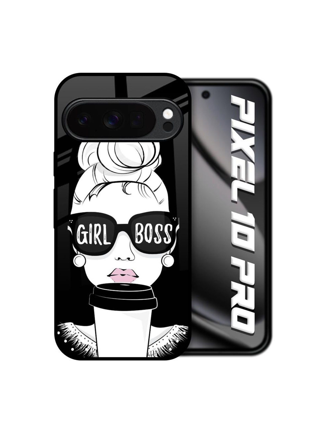 QRIOH Girl Boss Printed Sleek & Lightweight Google Pixel 10 Pro 5G Glass Back Case