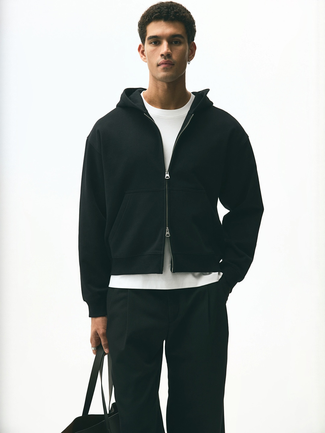 H&M Loose Fit Boxy-Style Zip-Through Hoodie