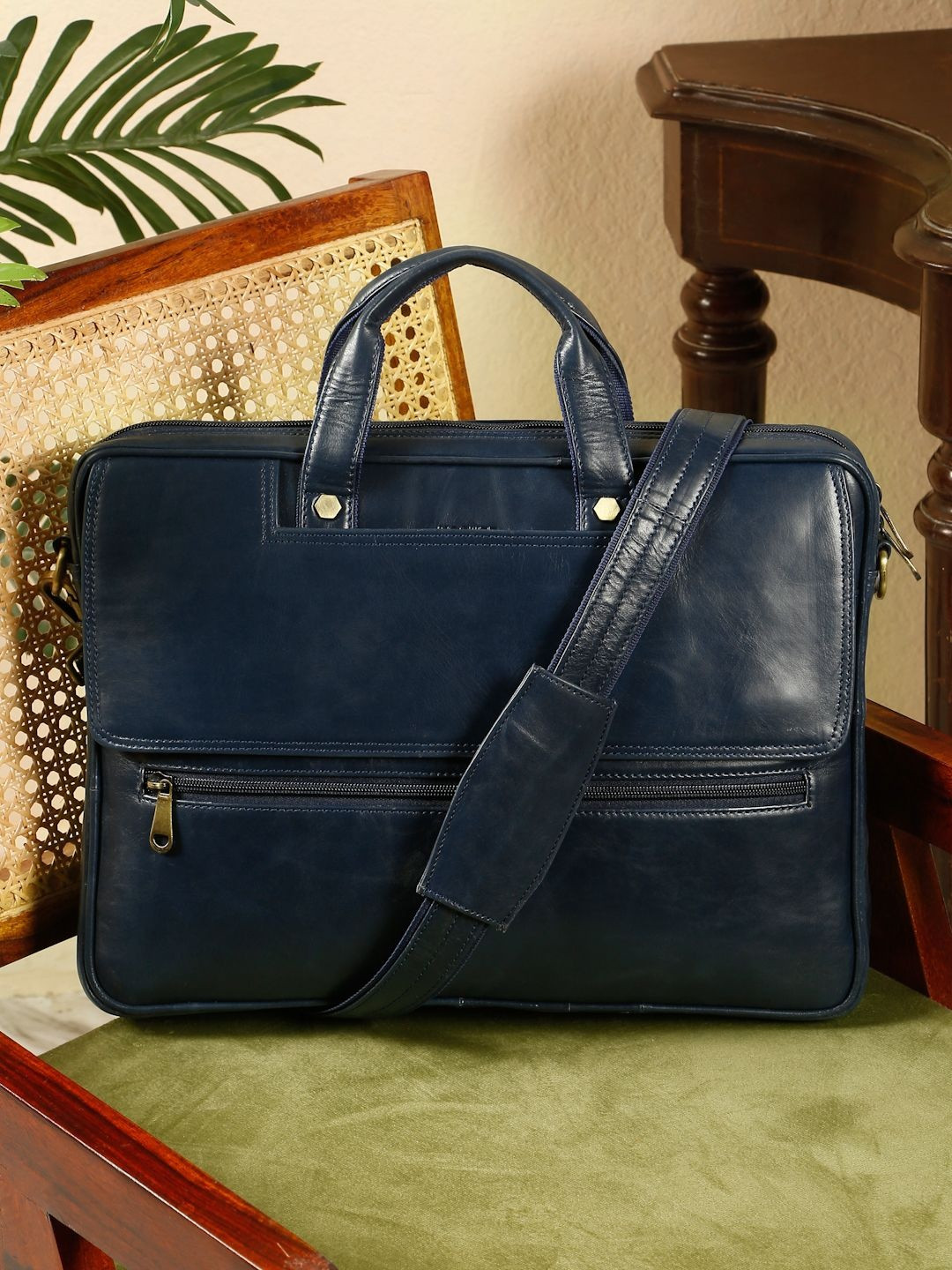 Kosher Unisex Leather Laptop Bag