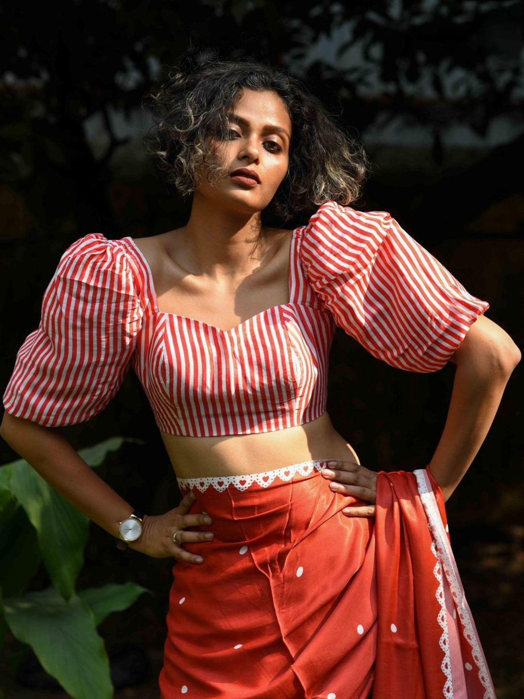 Suta Women Red Modal Viscose Blouse