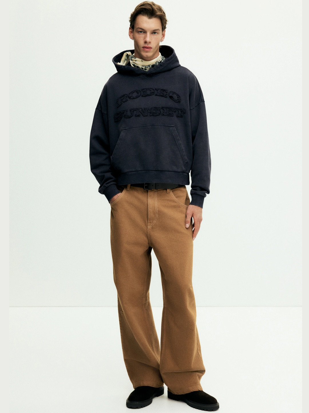 H&M Men Oversized Fit Washed Hoodie