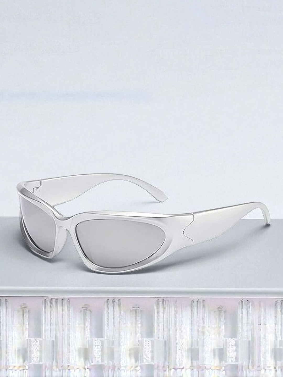 SPADEACES Unisex UV Protected Aviator Sunglasses Silver Soldier