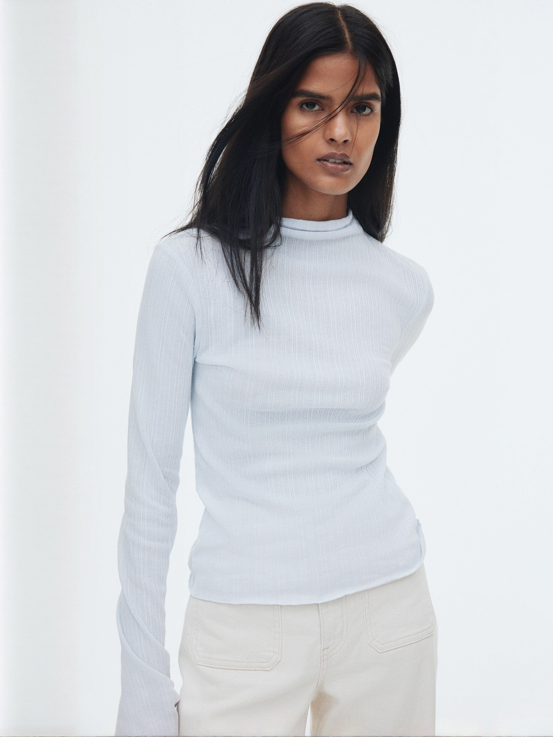 H&M Ribbed Turtleneck Top