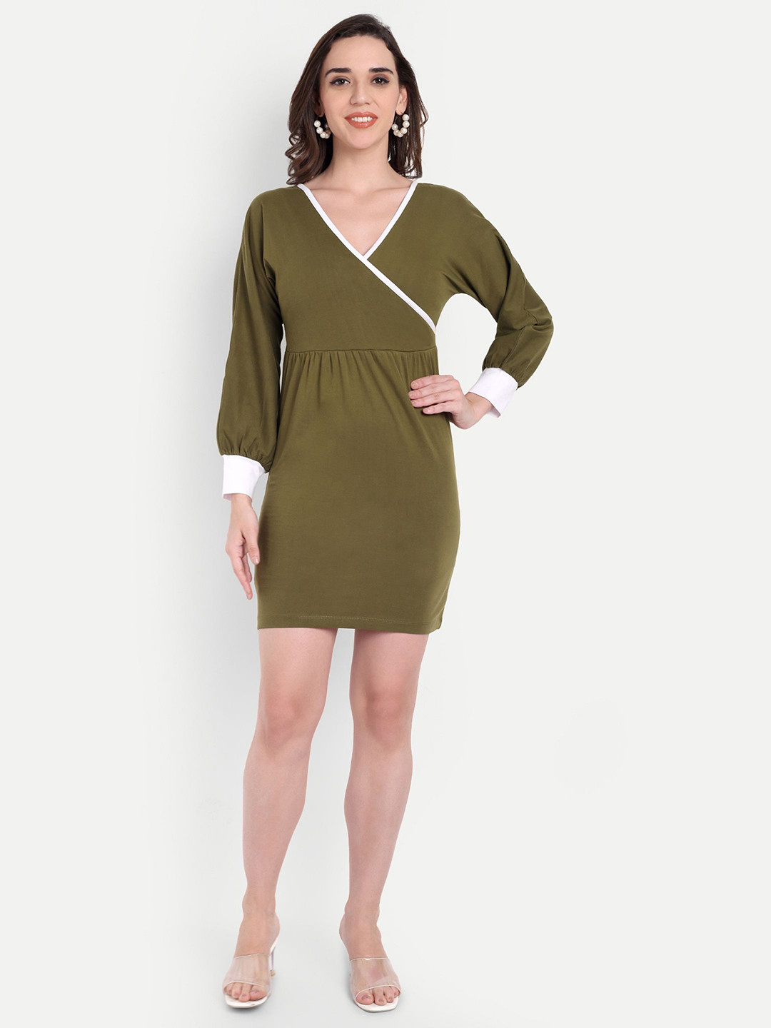 FairLeaf Women Solid Mini Dress