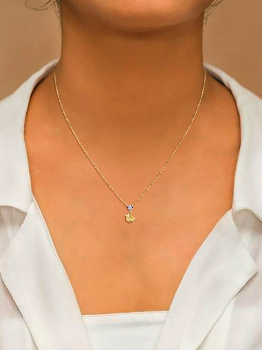 CANDERE A KALYAN JEWELLERS COMPANY Women 18Kt Necklace 0.09 Ct Diamond - 3 g