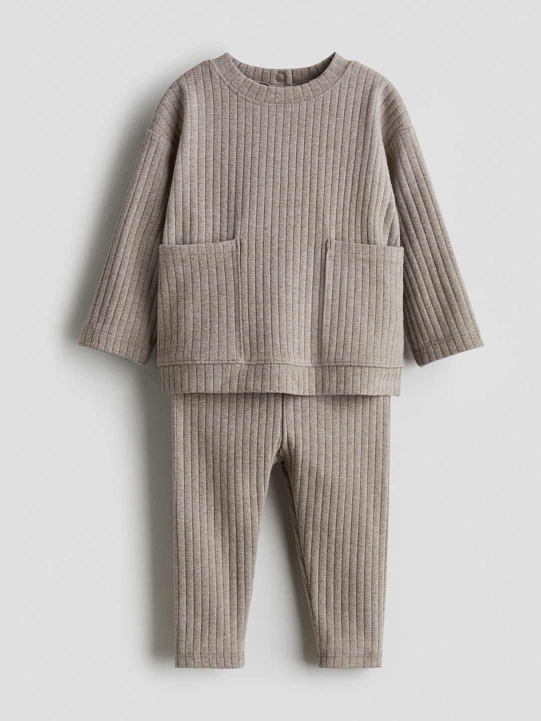 H&M 2-Piece Ribbed Cotton Clothing Set