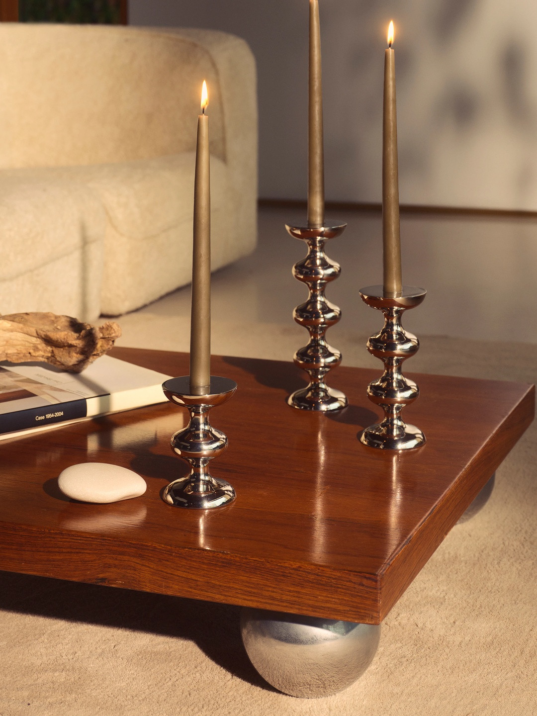 H&M Unisex Tall Metal Candle Holder