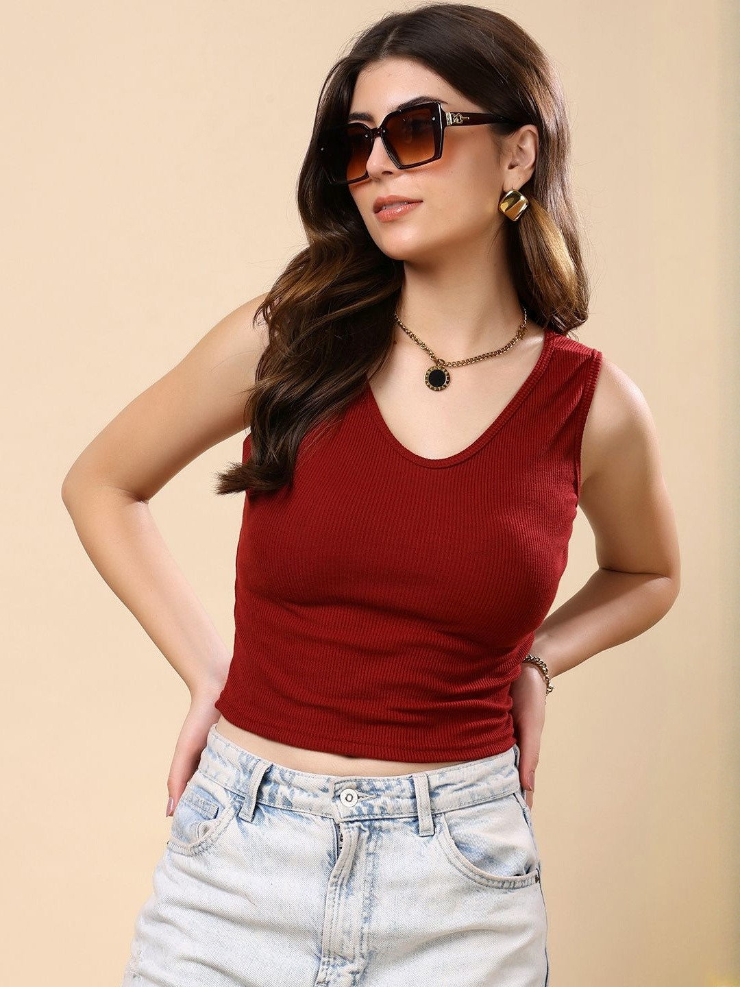 KEX Cotton Tank Crop Top