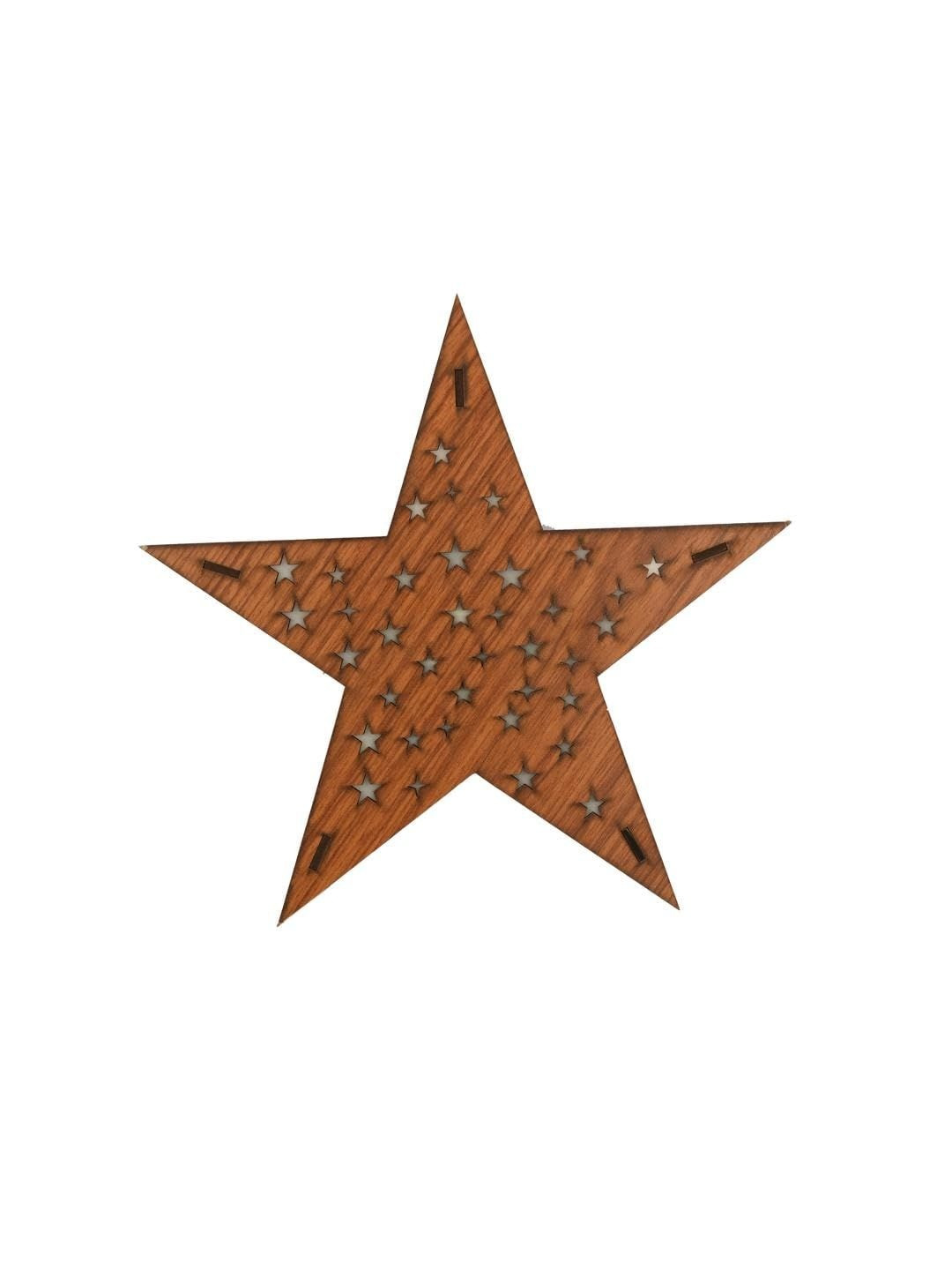 1ST TIME Star Shaped Wood Wall Lamp