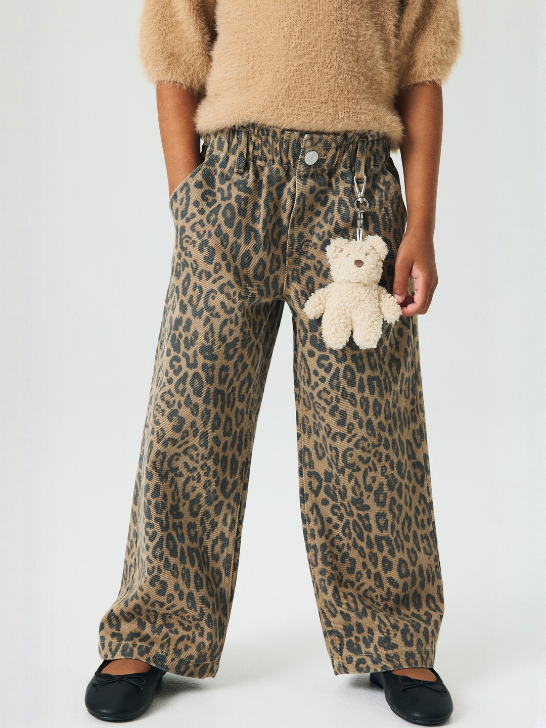 H&M Wide Leg Paper Bag Jeans