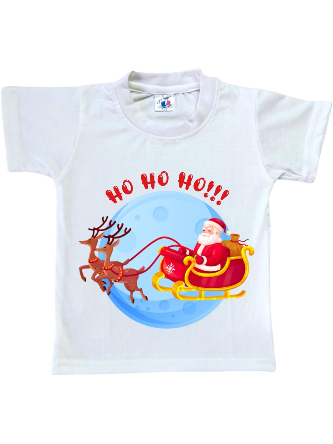 Cute Pals Kids Christmas Graphic Printed Short Sleeves Cotton T-shirt