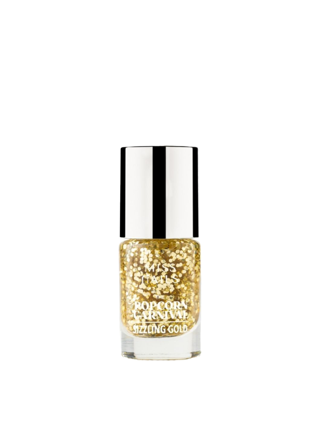 MISS NAILS Set Of 2 Popcorn Carnival Nail Polish - 6 ml Each - Hot & Spicy - Sizzling Gold