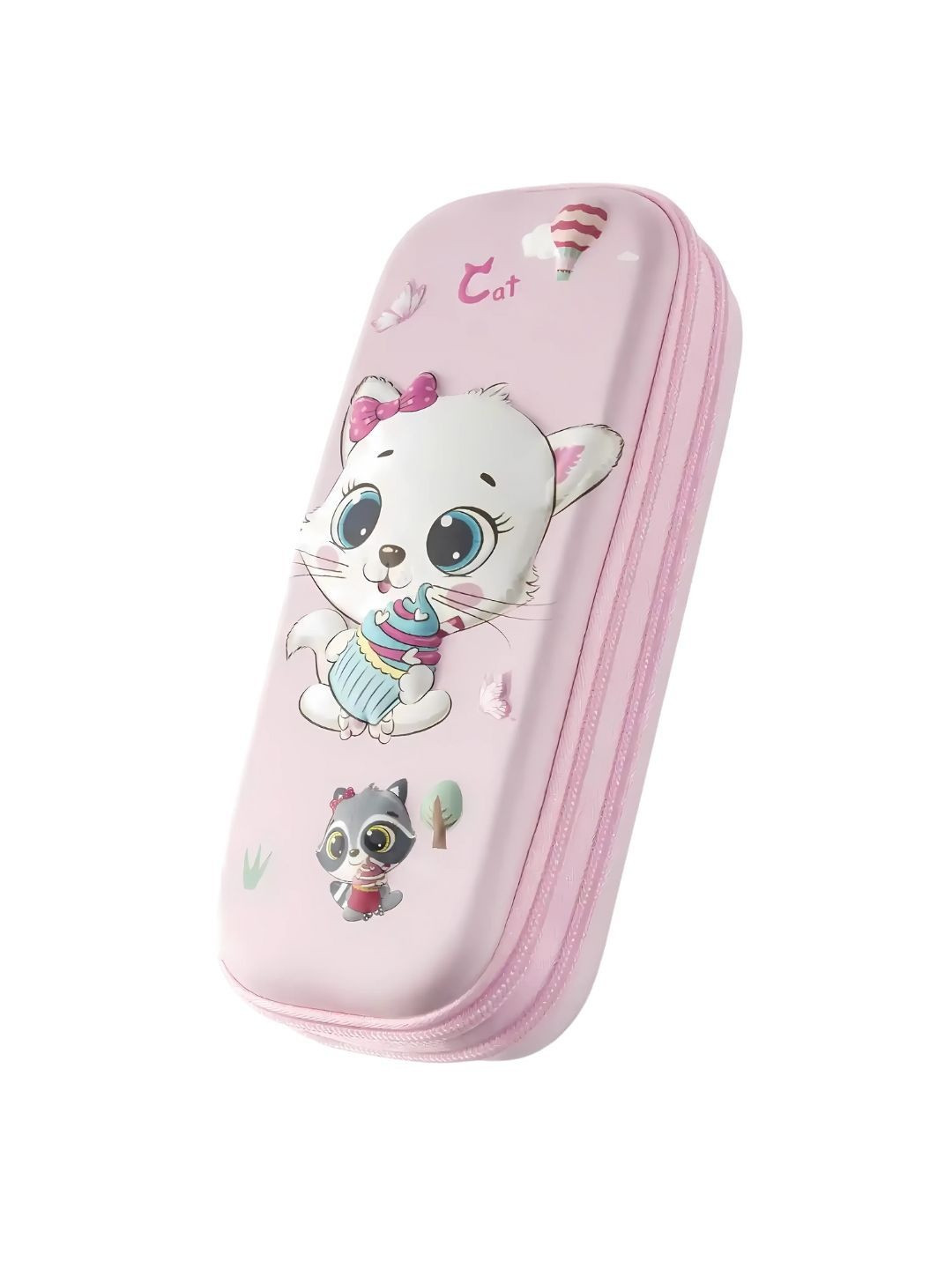 YK Unisex Kids Cat 3D Cartoon Pencil Case