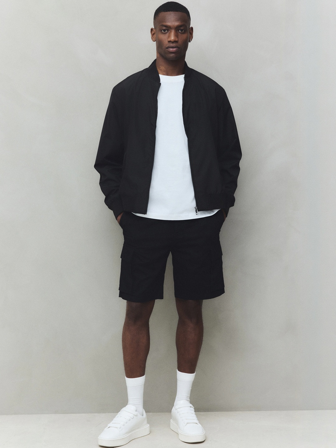 H&M Men Regular Fit Lightweight Bomber Jacket