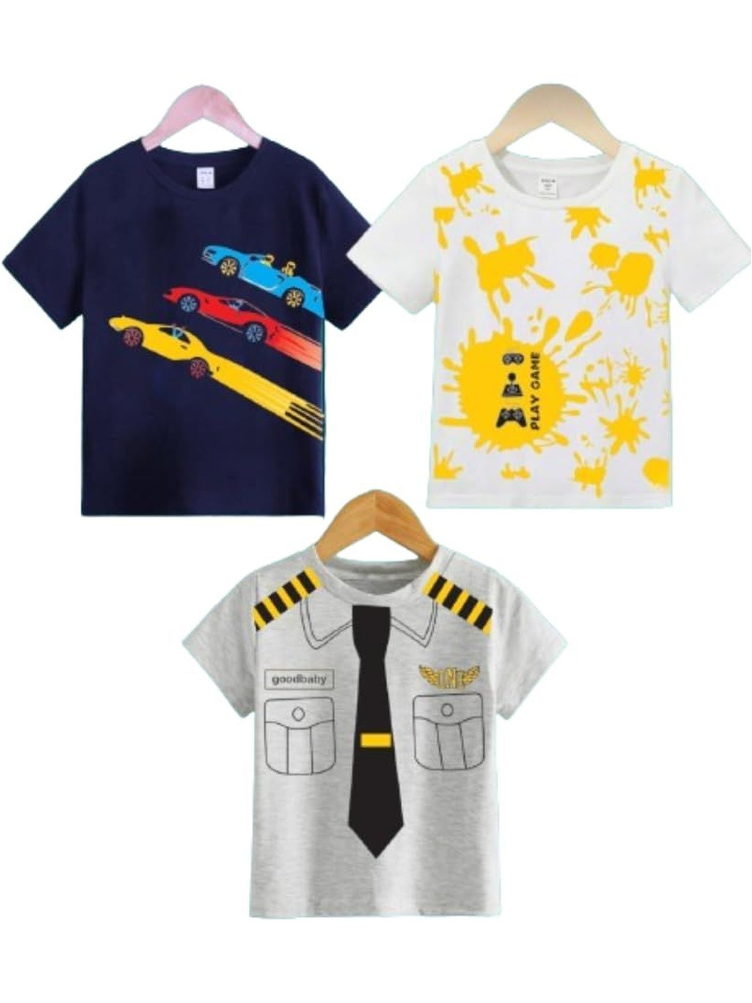 WAAMY69 Boys Multicoloured Cotton Oversized Shirts