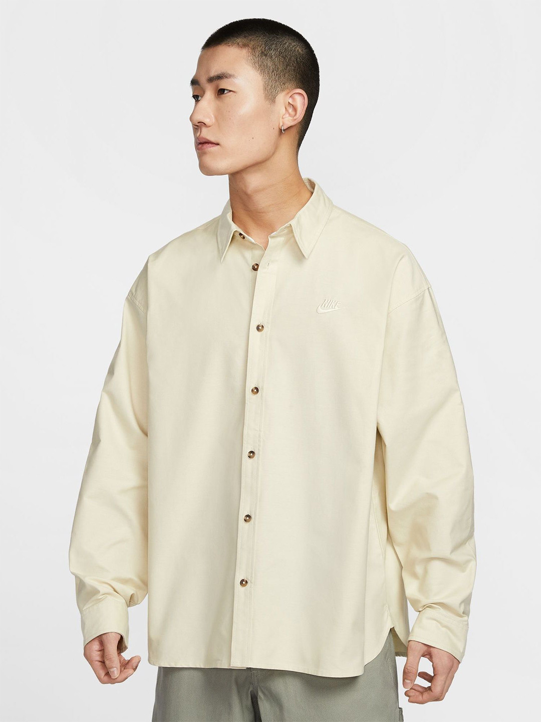 Nike Club Men's Oversized Long-Sleeved Cotton Oxford Shirt