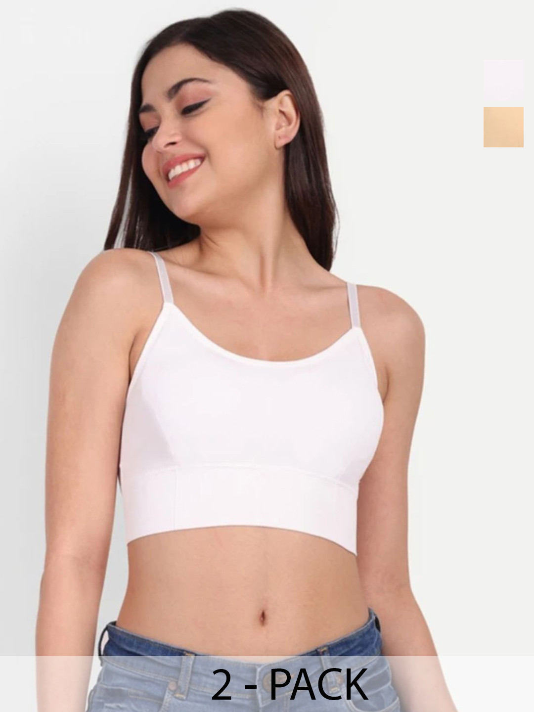 KALP CRAZE Women Pack Of 2 Non-Wired Full Coverage Slip-On Everyday Bra