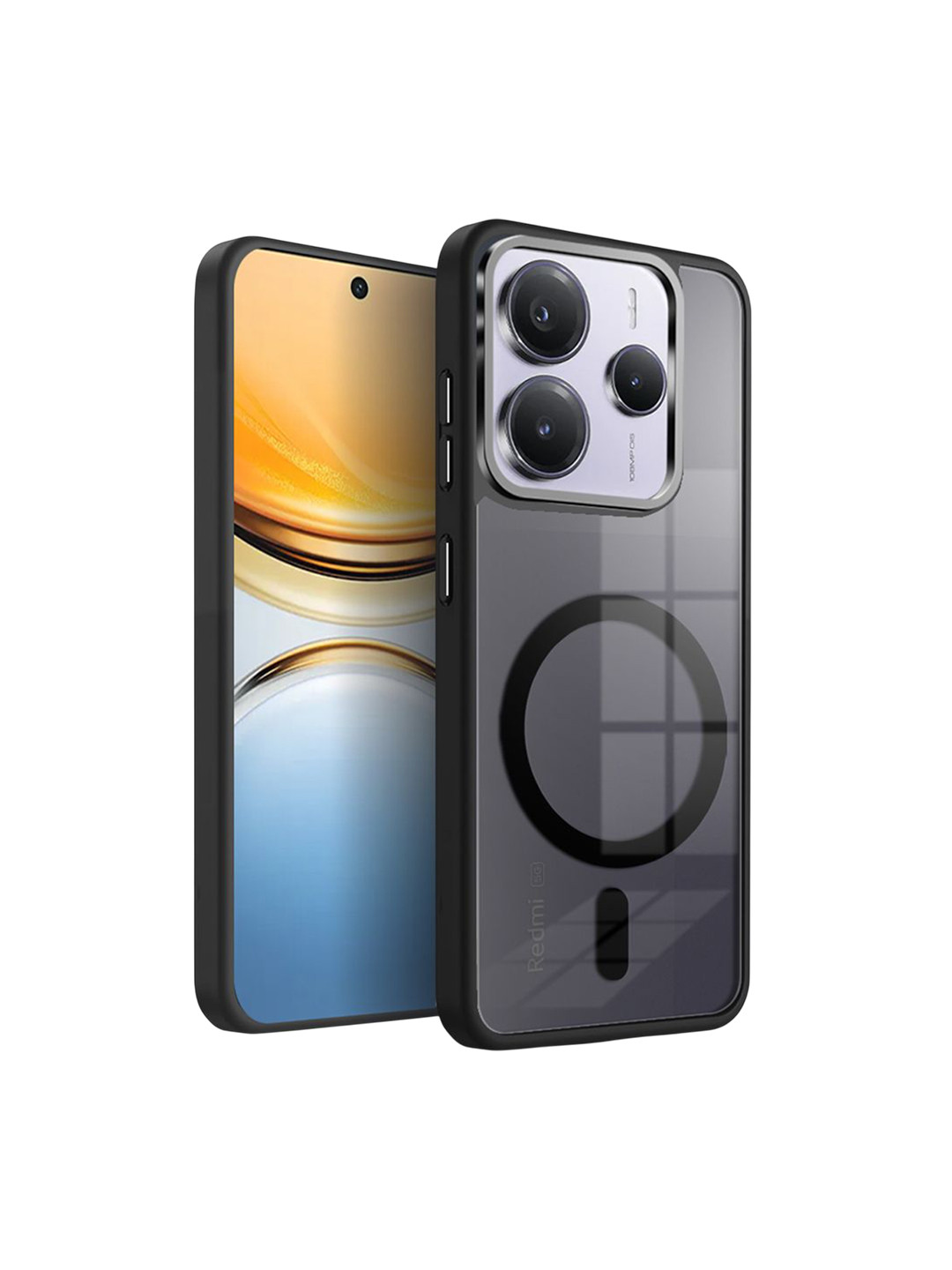 Karwan Unisex Redmi Note 14 5G Solid Superior Drop Protection Mag-Safe Back Case