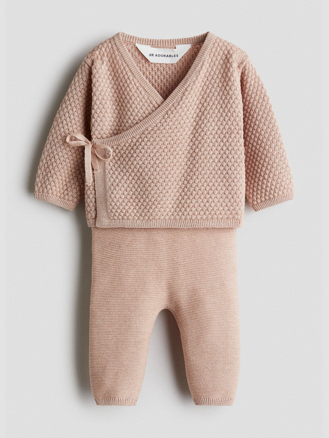 H&M 2-Piece Knitted Cardigan And Trousers Set