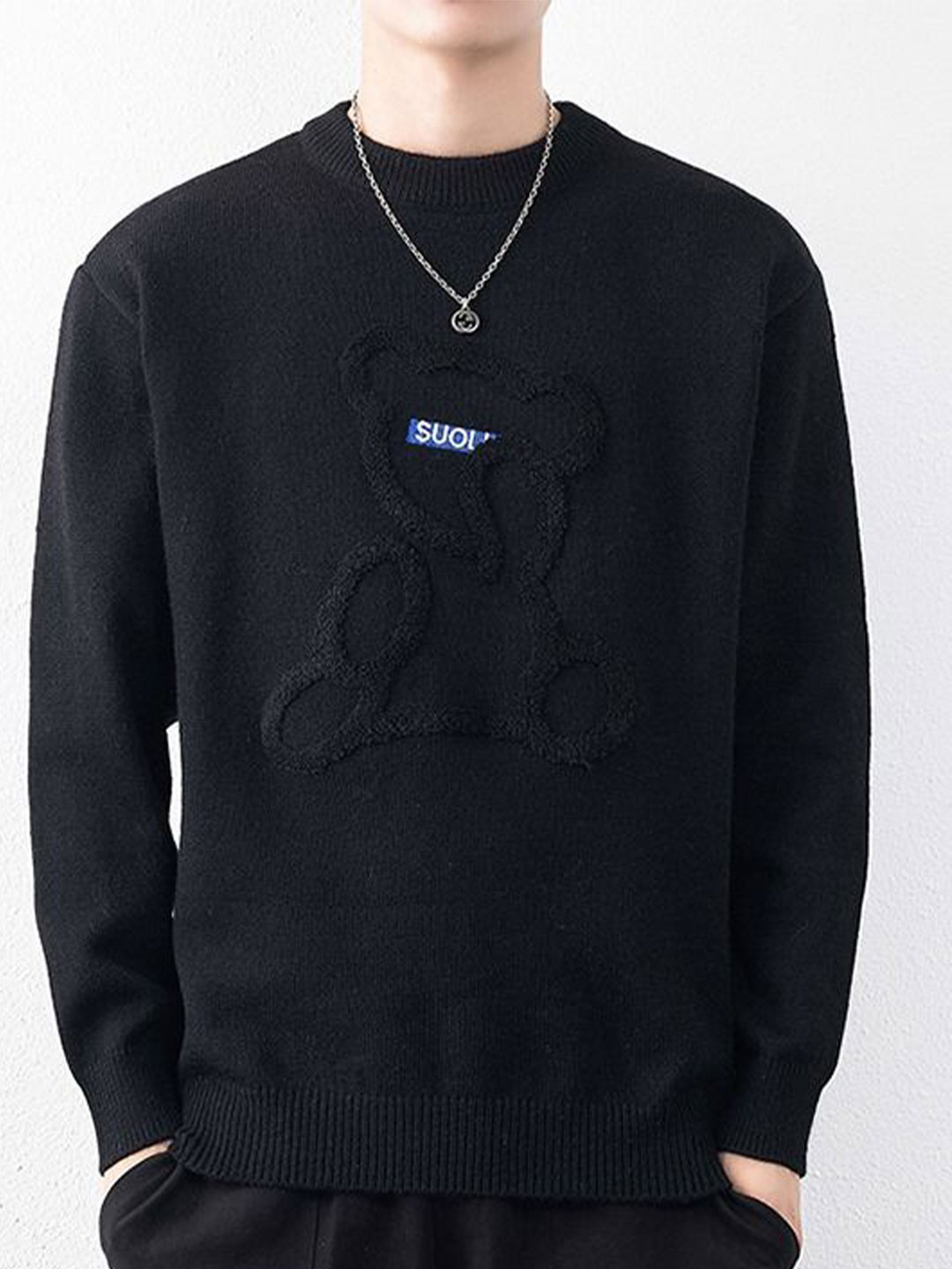 StyleCast Men Teddy Design Pullover