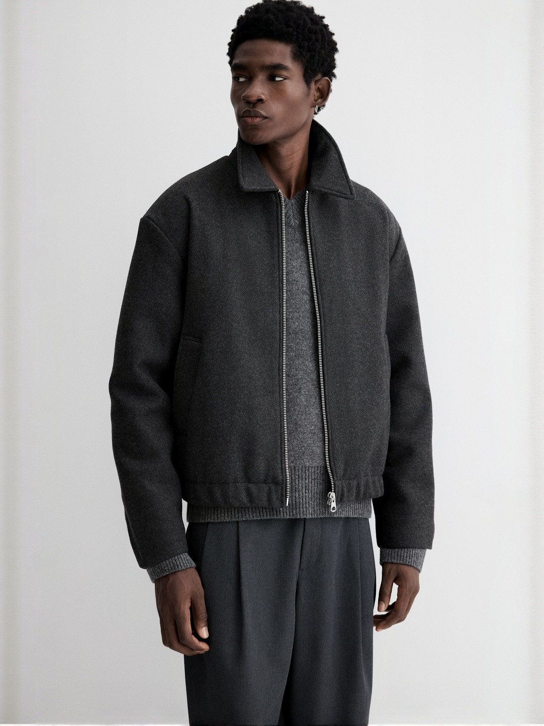 H&M Regular Fit Felted Shacket