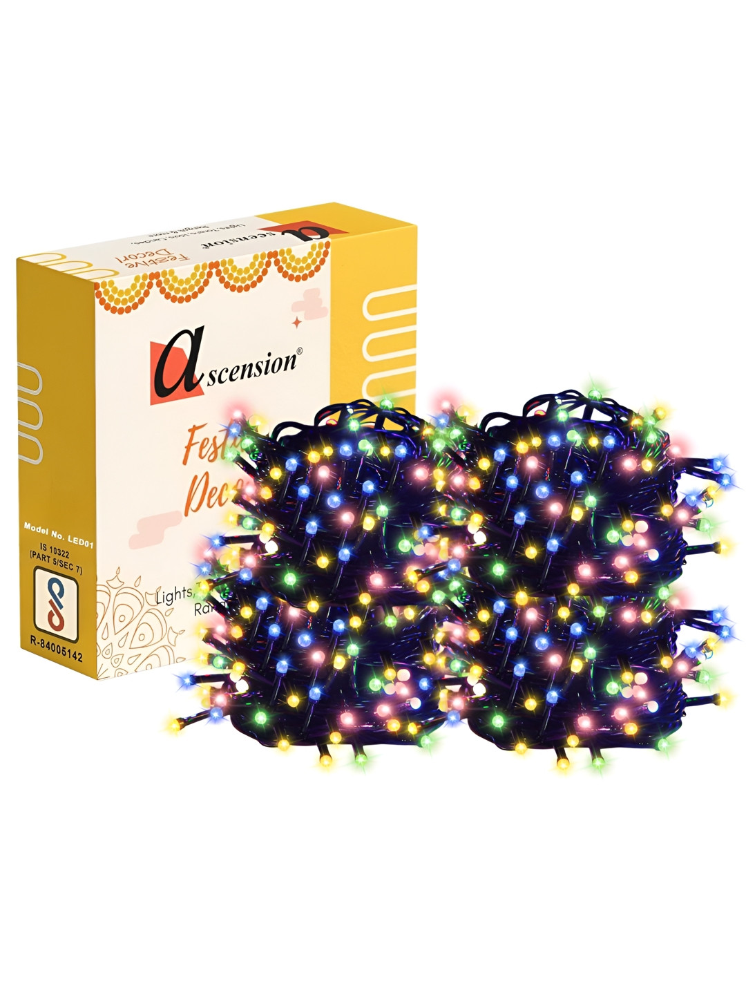 Ascension Blue & Green 4Pcs 40 LED Serial Blub Environment Friendly String Lights