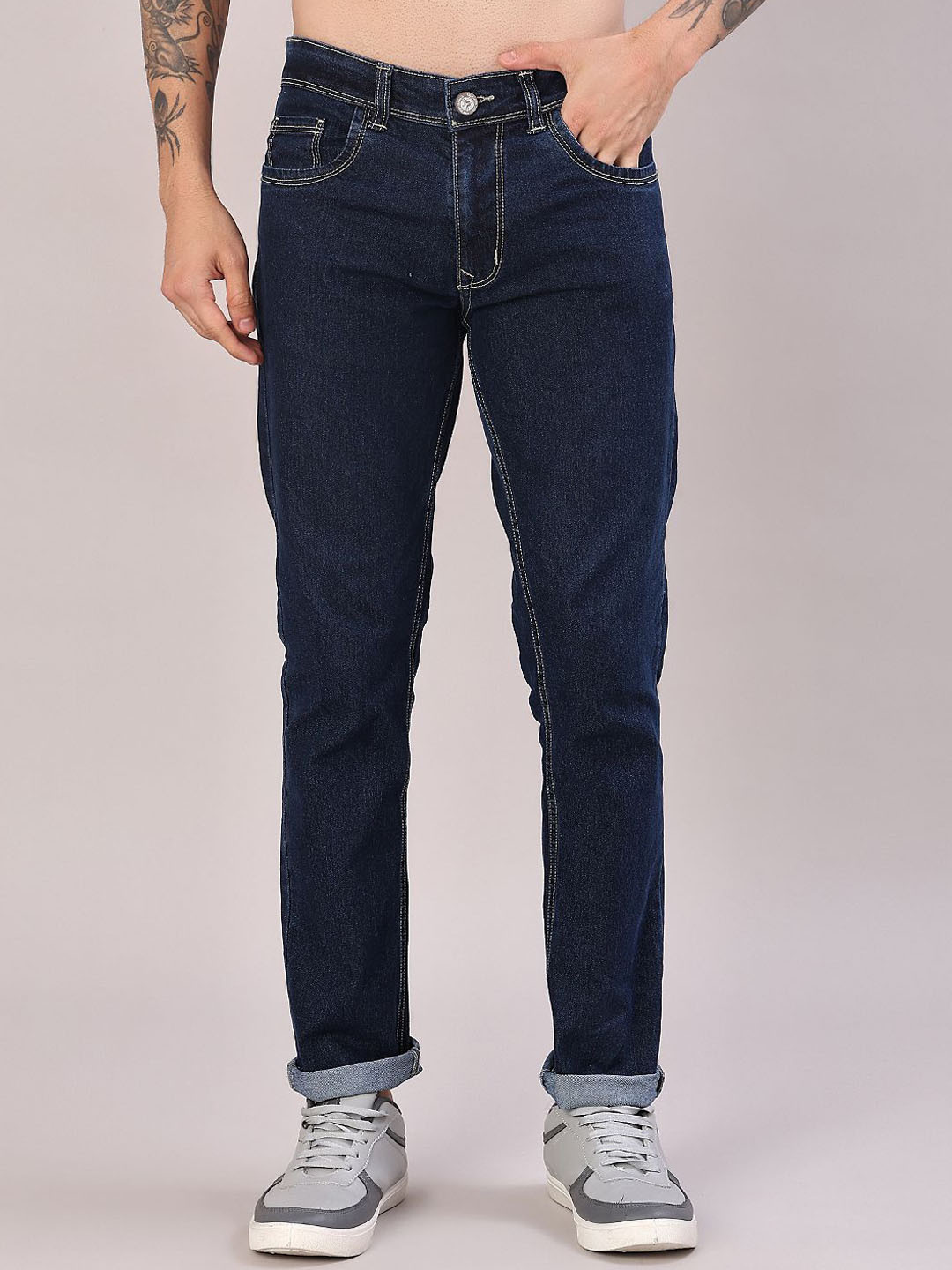 V-Mart Men Slim Fit Mid-Rise Cotton Stretchable Jeans