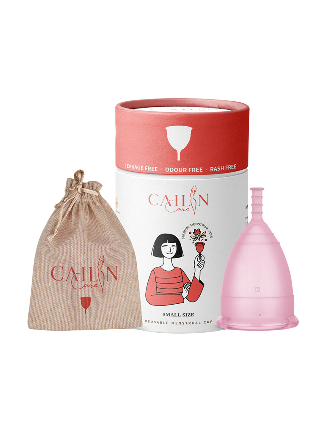 Cailin Care Reusable & Odour Free Menstrual Cup With Carry Pouch - Small
