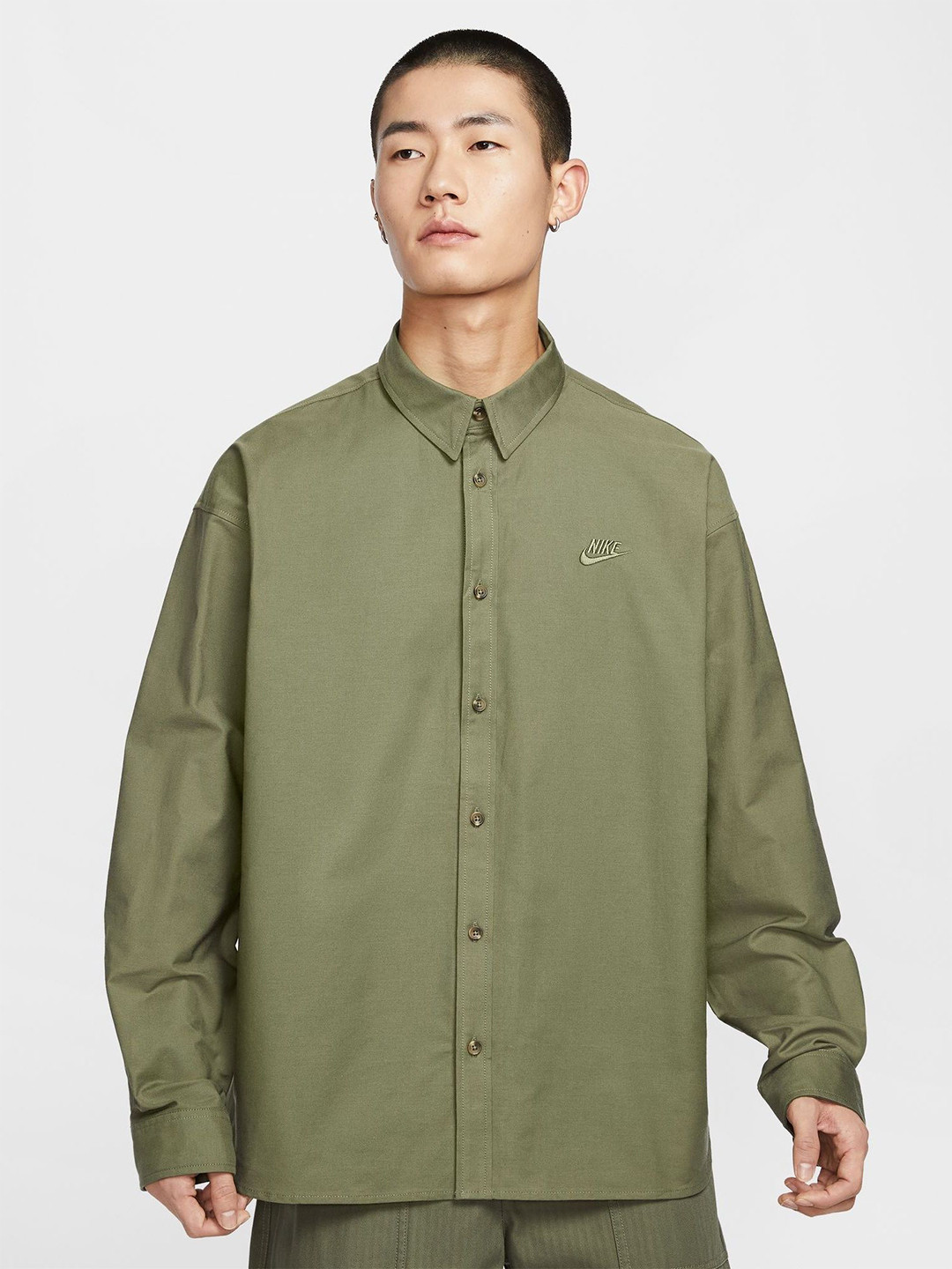 Nike Club Men's Oversized Long-Sleeved Cotton Oxford Shirt