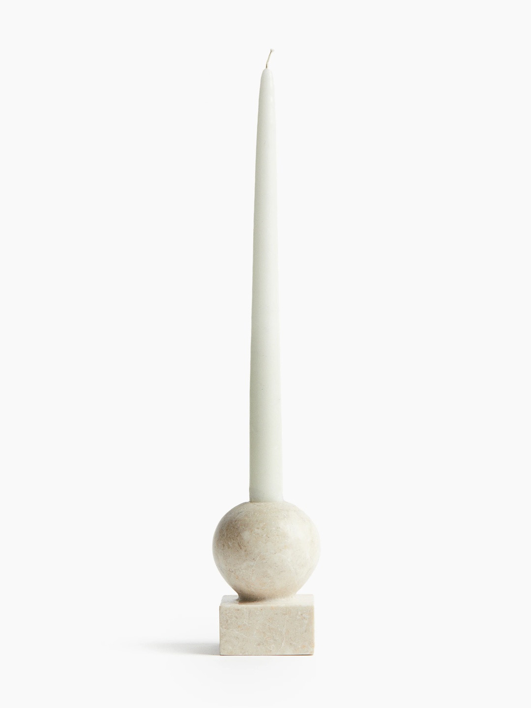 H&M Beige Marble Candlestick