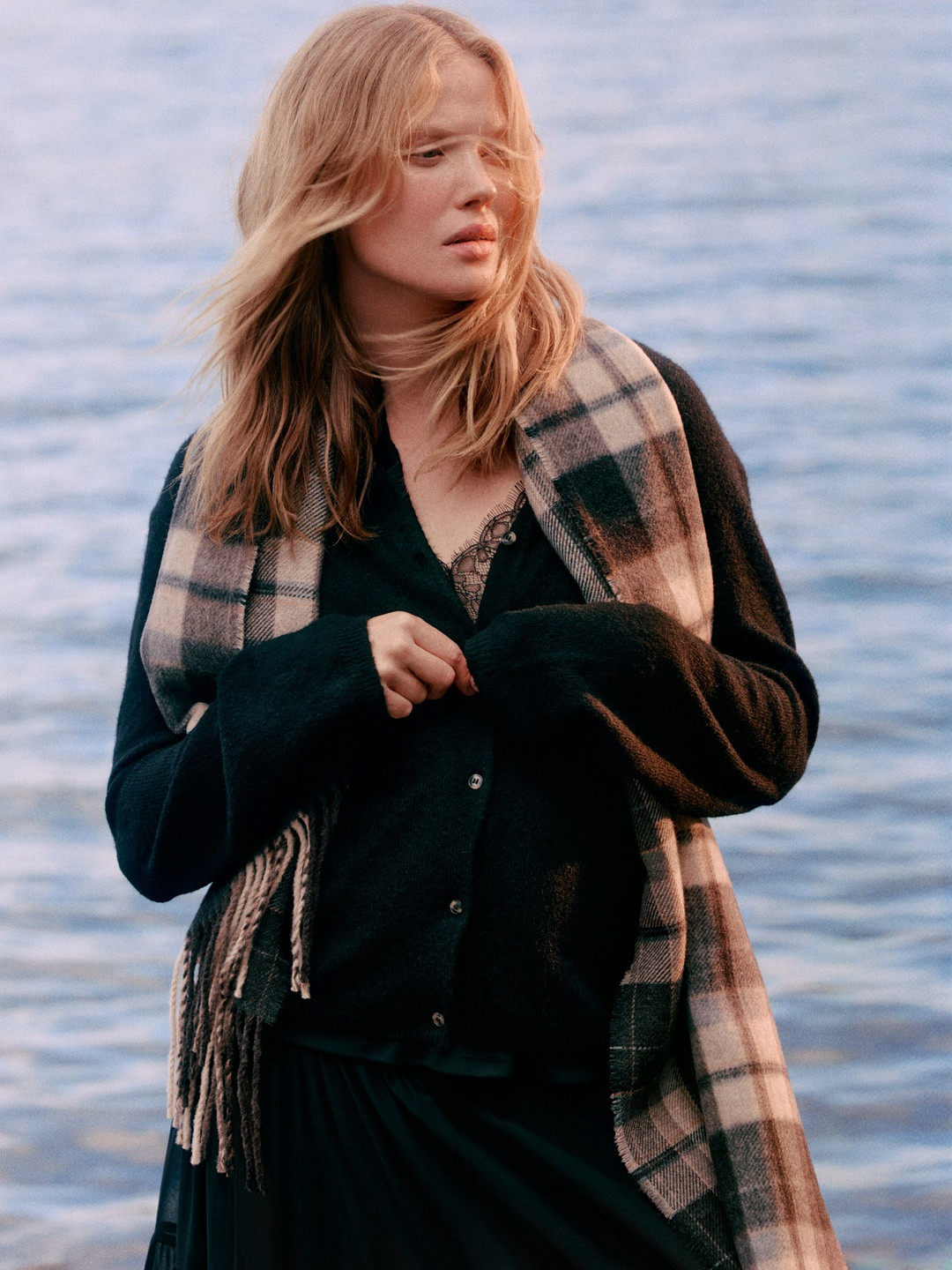 H&M Women MAMA Fine-knit Cardigan 1241143001-Black