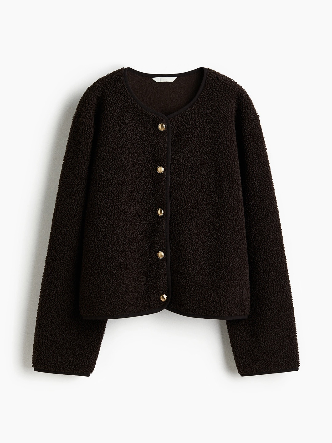 H&M Women Brown Teddy Jacket