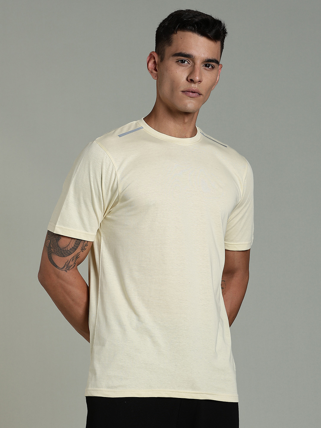 OUTLAWS Men Typography Printed Round Neck Cotton T-shirt