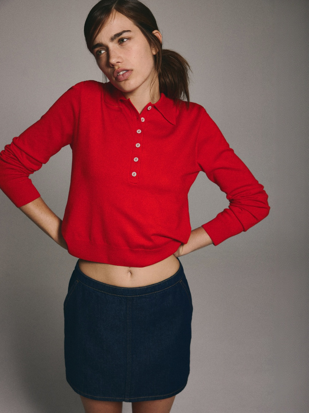 H&M Long Sleeved Polo Shirt