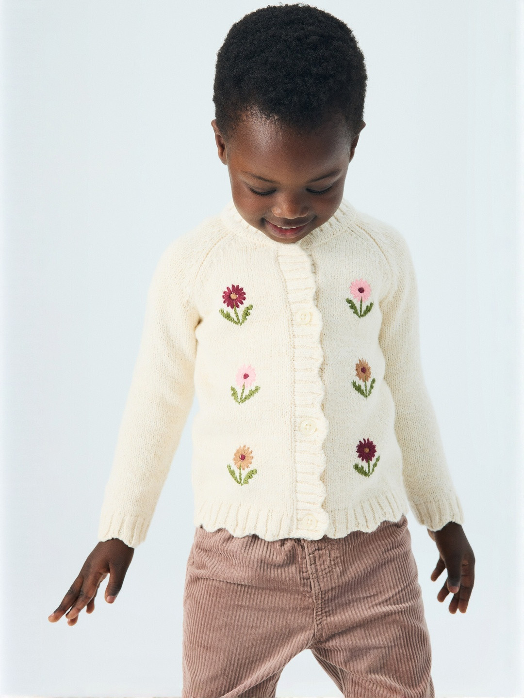 H&M Girls Embroidery Detail Cardigan