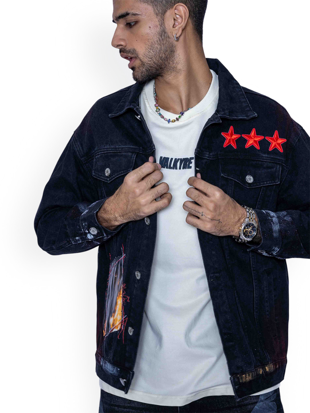 VALKYRE Men Water Resistant Outdoor Cotton Biker Jacket