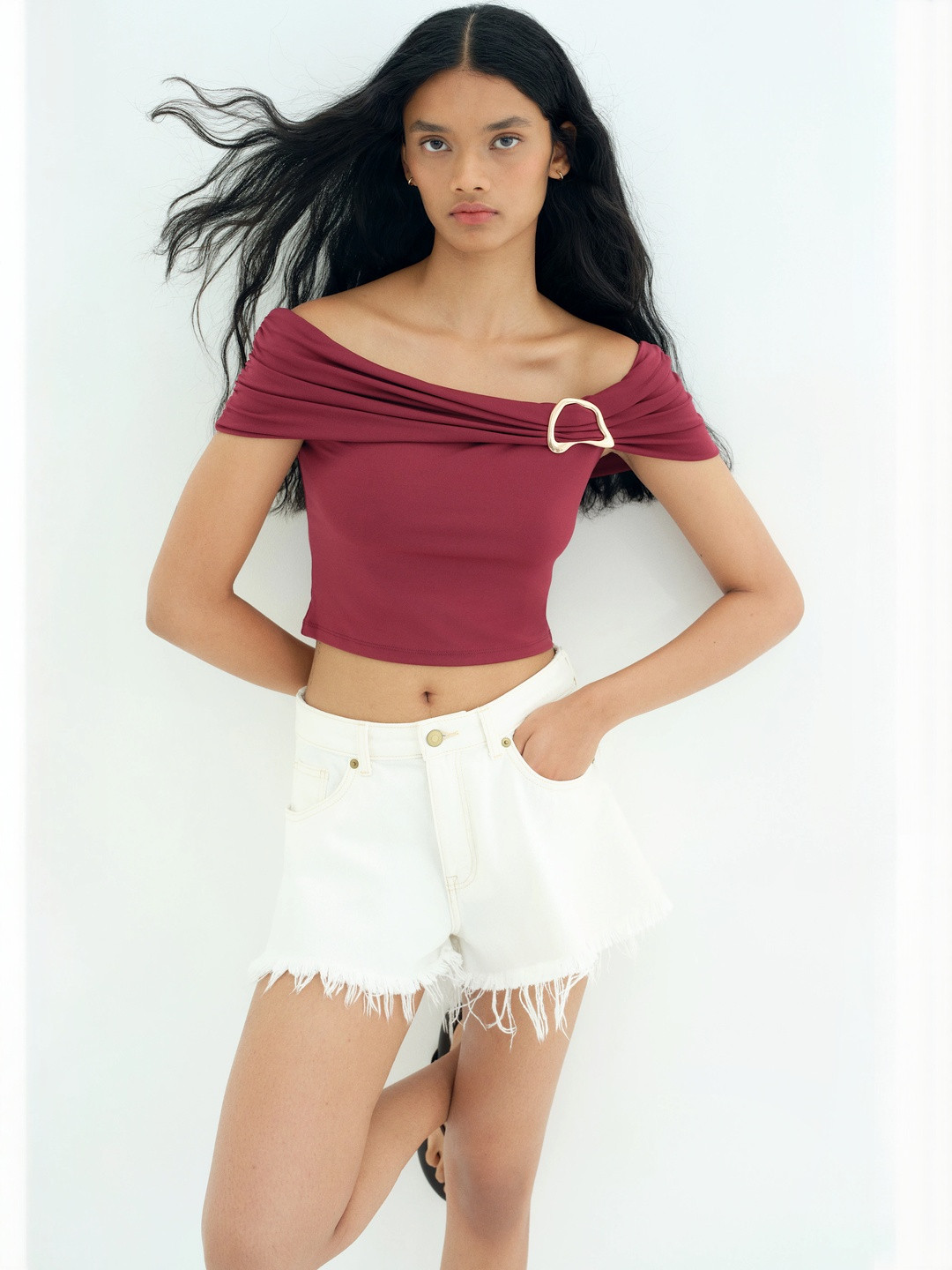 H&M Women Off-The-Shoulder Top