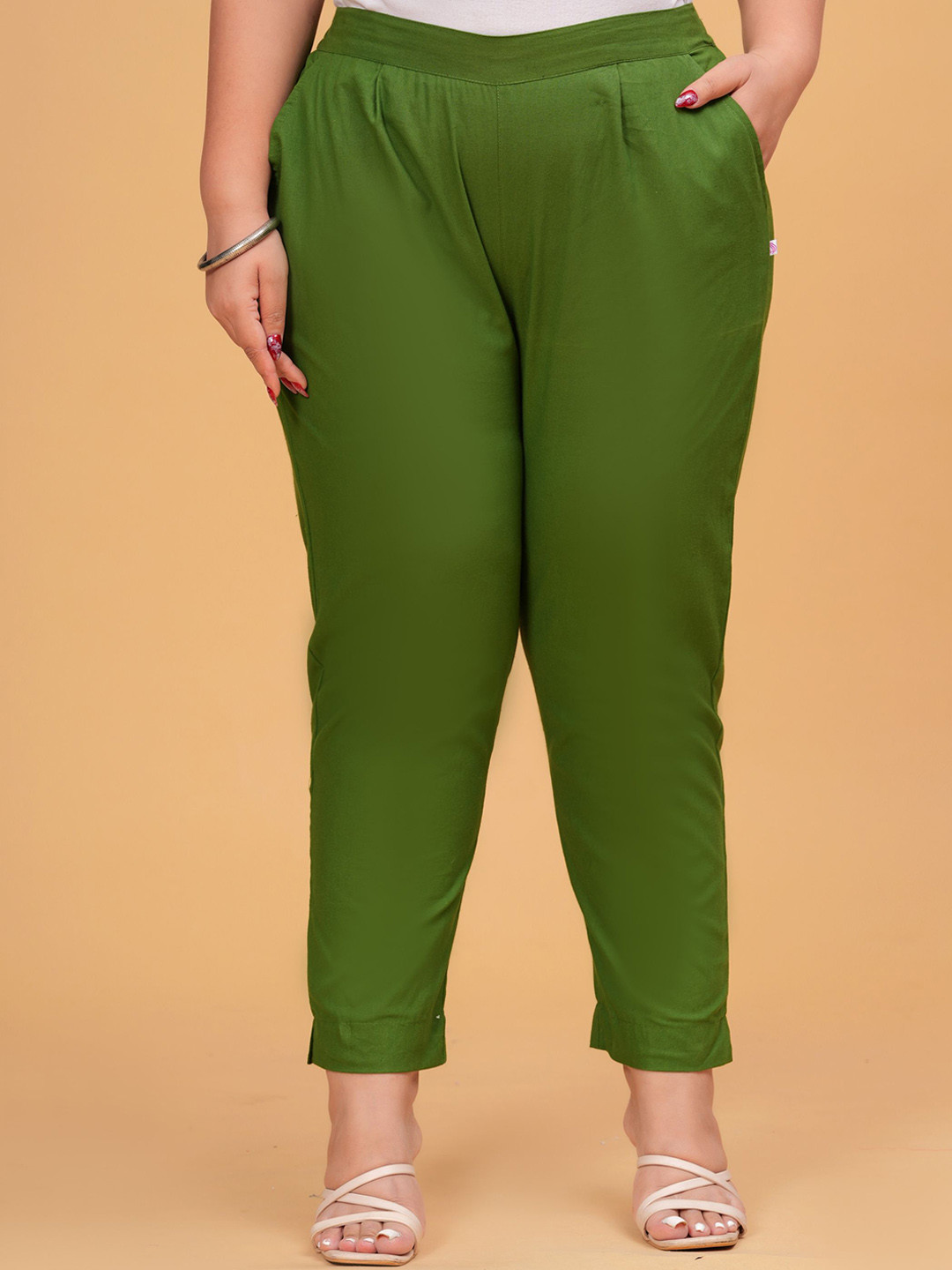 DIGITAL SHOPEE Women Easy Wash Flat-Front Trousers