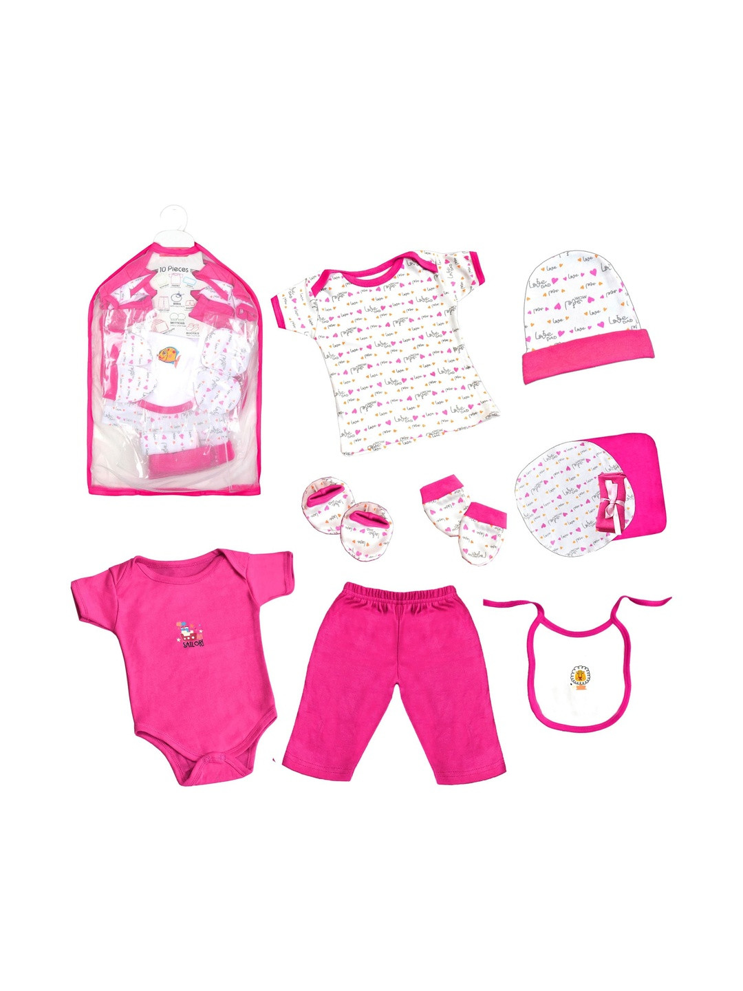 Vparents Pack Of 10 Baby Apparel Gift Set