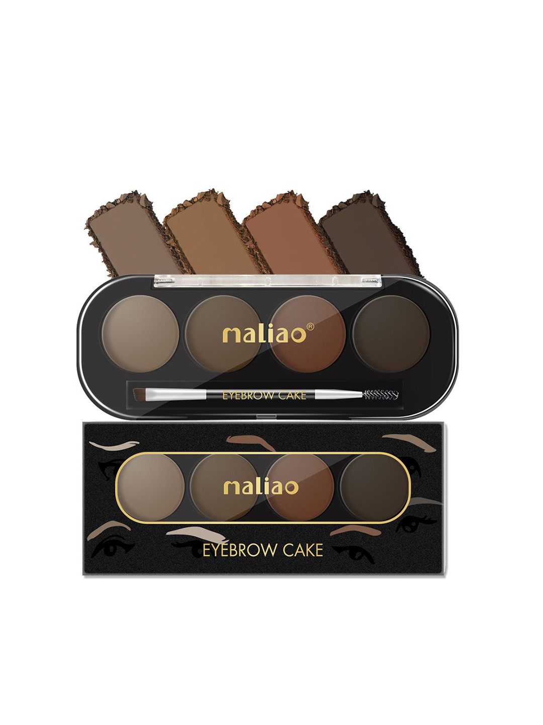 Maliao Natural Long Lasting Brow Cake - Brown