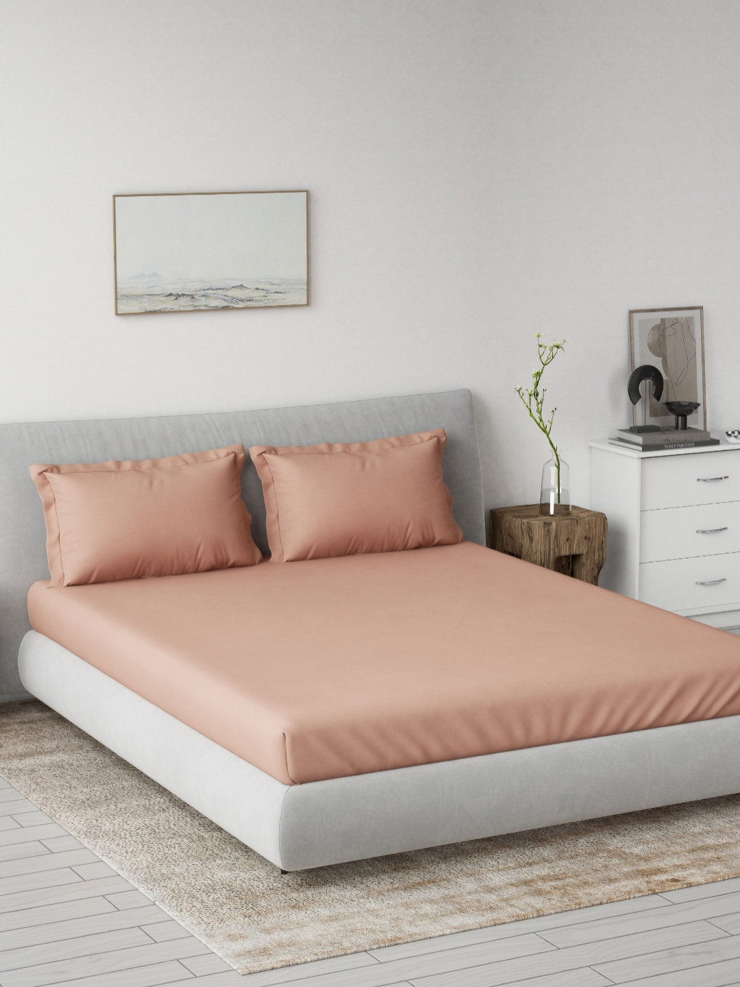 DDecor Spectrum Brown 180 TC Cotton Bedsheet Set 2.74 m X 2.74 m