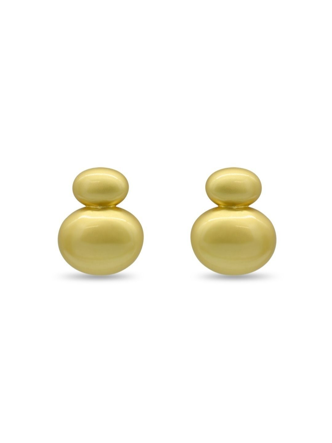 THE OPAL JEWELS 18k Gold Plated Oval Studs