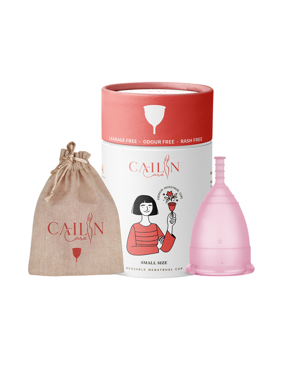 Cailin Care Reusable & Odour Free Menstrual Cup With Carry Pouch - Small