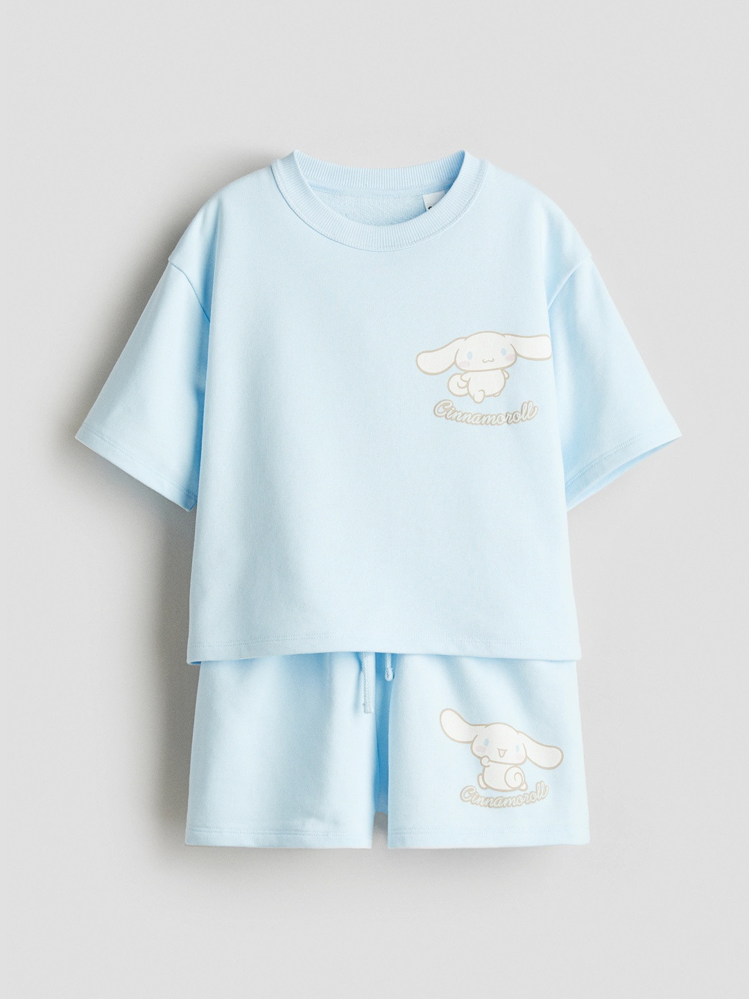 H&M Girls 2-Piece Printed Top And Shorts Set